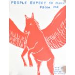 AFTER DAVID SHRIGLEY; an open edition poster, 'People Expect So Much From Me, But I Can Offer So