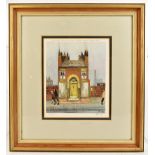 HAROLD RILEY (born 1934); a pencil signed limited edition print, 'The Yellow Door', 481/550, 26.5