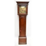 (JAMES) WOOLLEY OF CODNOR (DERBYSHIRE); an 18th century oak cased eight day longcase clock, the
