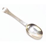 WILLIAM MATTHEW; a Charles II hallmarked silver trefid spoon, the oval bowl with a raised rat