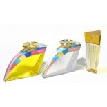 TRES JOURDAN; a pair of factice shop display scent bottles, each 23 x 33cm, and a Weil de Weil