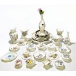 A collection of Wedgwood and Aynsley bone china items to include an Aynsley 'Wild Tudor' pattern