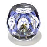 PERTHSHIRE; a limited edition faceted glass 'Frog' paperweight, numbered 124-50, diameter 6.2cm,