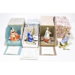 ROYAL WORCESTER; four boxed figures, comprising 'Elaine', 'Cecelia', 'Alice' and 'Felicity', each