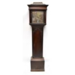 PHILIP ANTROBUS; an 18th century oak cased thirty hour longcase clock, the brass dial with pierced