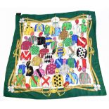 GUCCI; a vintage silk scarf by Gucci for De Beers celebrating the George VI and Queen Elizabeth