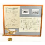 THE AVRO MANCHESTER; a framed montage comprising printed drawings for the Avro 679 Manchester mk1