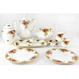 A Royal Albert 'Old Country Roses' tea service to include cups, saucers, teapot, sugar bowl,