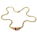 A modern 14ct gold necklace,