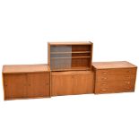 PS Systems; a 1960s Danish retro teak modular wall unit, design no.