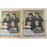 THE BEATLES INTEREST; two copies of the Liverpool Echo,