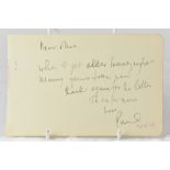 PAUL MCCARTNEY; a hand written note from Paul including lyrics from 'When I'm 64',