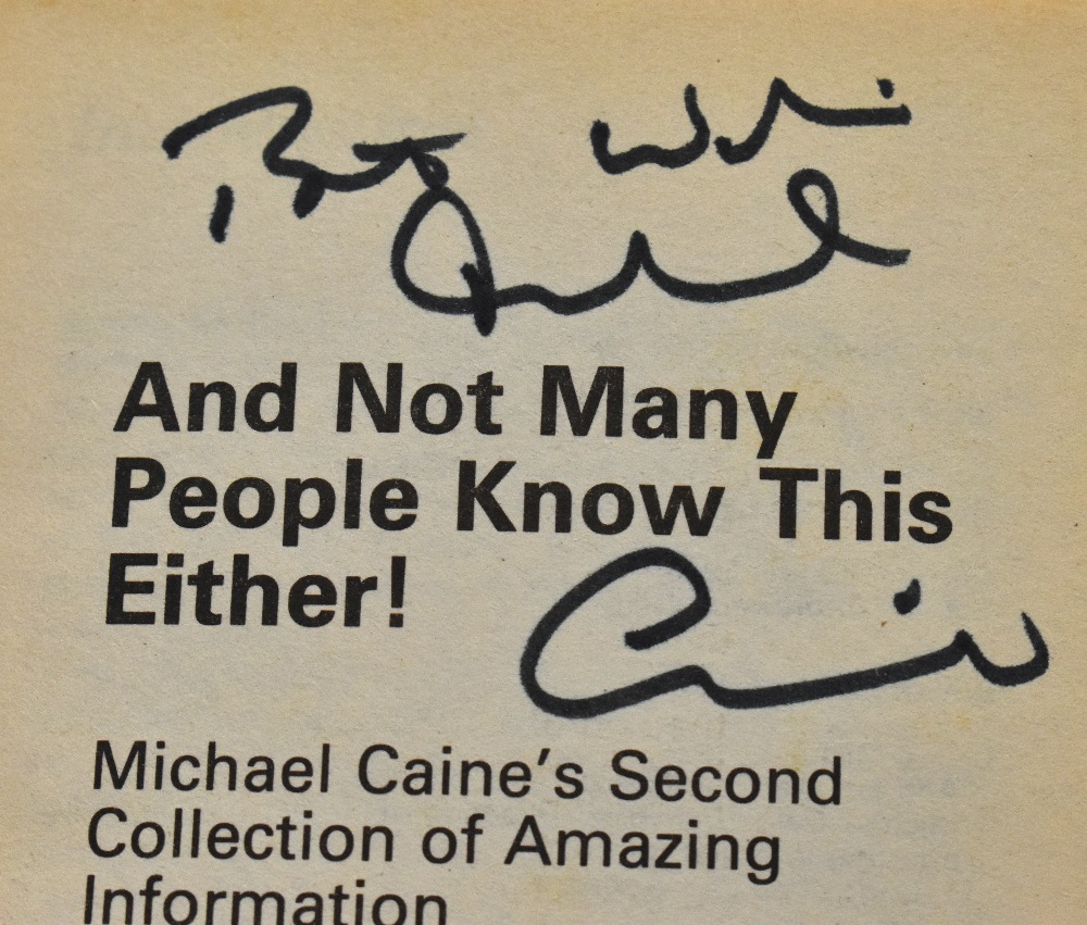 Withdrawn MICHAEL CAINE; a paperback 'And Not Many People Know This Either', - Image 2 of 2