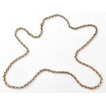 A 9ct gold thin belcher necklace, length 46cm, approx 6g.