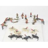 A collection of late 19th/early 20th century lead military figures to include figures from the