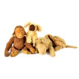 A Merrythought soft toy chimpanzee with label to foot, length 33cm,