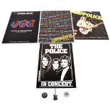 THE POLICE; related items to include four concert programmes and three badges.