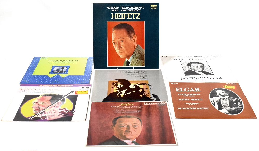 Seven records by Heifetz to include 'Strauss Sonata in E Flat',