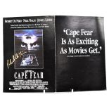 Withdrawn A small signed poster for the movie 'Cape Fear',