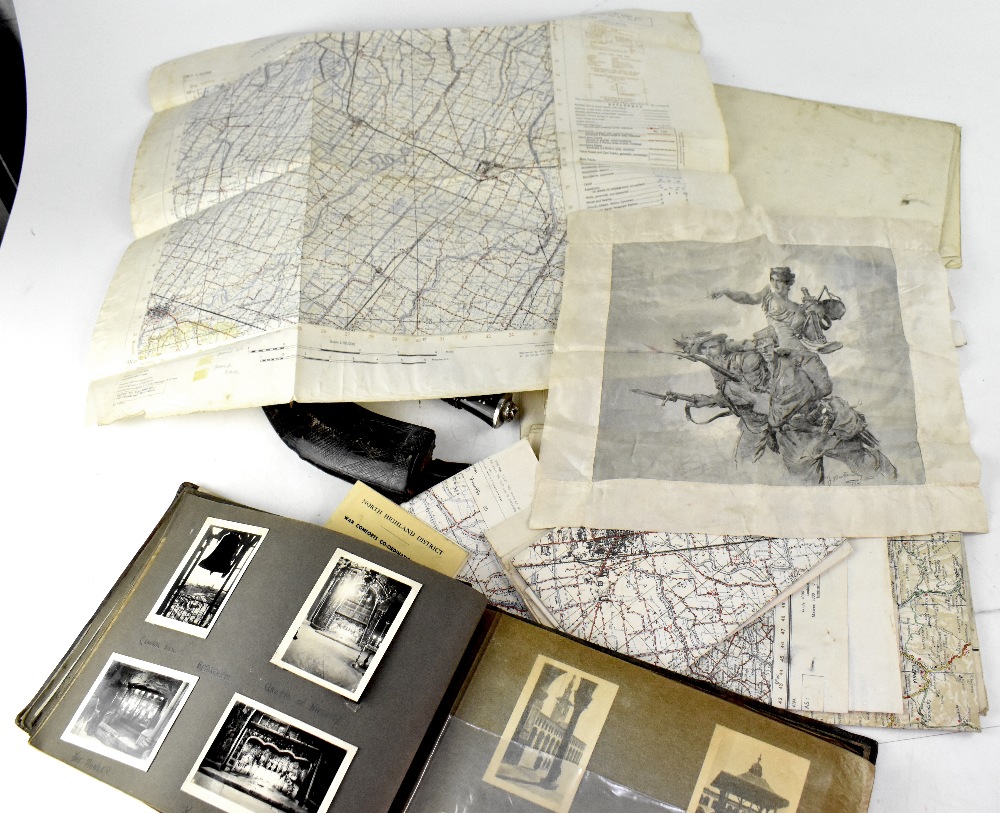 A leather bound photograph album containing a quantity of photographs from WWI to WWII depicting - Bild 2 aus 3