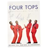 THE FOUR TOPS; an 'Indestructible Tour '89' programme bearing four signatures to the front.
