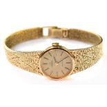 Omega; a 1970s ladies' 9ct gold Omega De Ville wristwatch with crown wound movement,