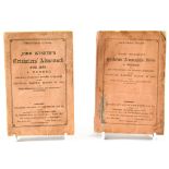 WISDEN (J), WISDENS CRICKETER'S ALMANACK; for 1884 and 1886, original paper covers (2).