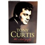 Withdrawn TONY CURTIS; a signed hardback,