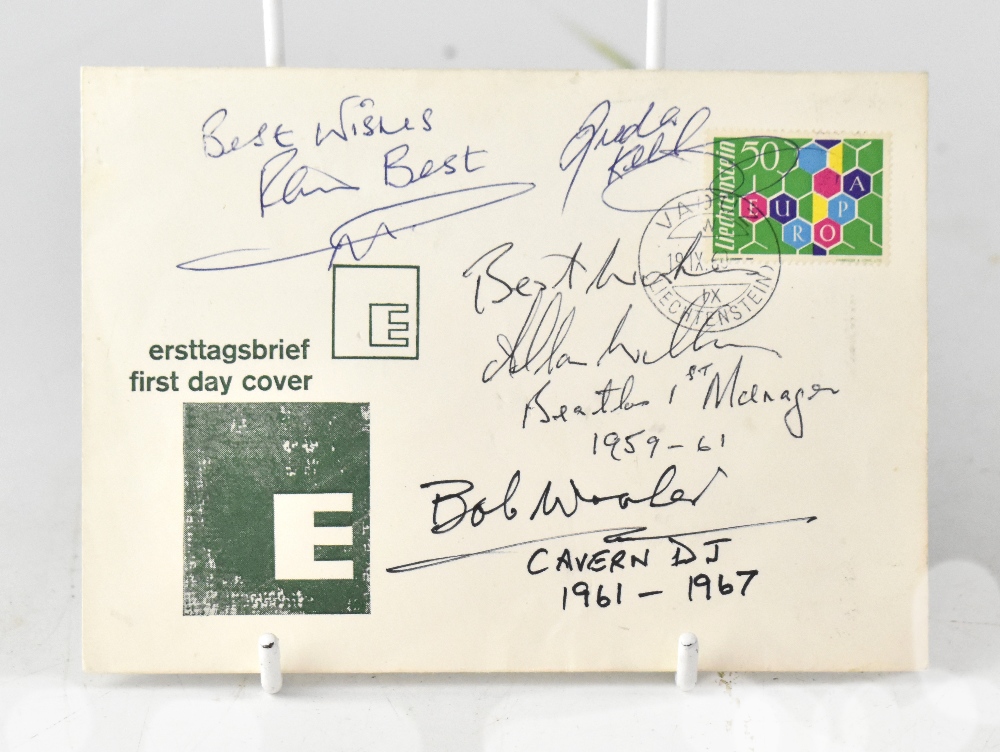 THE BEATLES INTEREST; an envelope bearing the signatures of Pete Best, Freda Kelly,