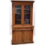 A 19th century mahogany break-front chiffonier bookcase,