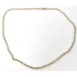 A 9ct gold belcher link necklace, length 54cm, approx 7.7g.