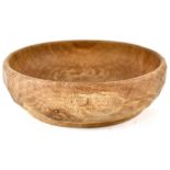 Robert 'Mouseman' Thompson; a small circular bowl with the typical carved mouse, diameter 15cm.