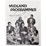 LIBERACE; 'Midland Programmes' page torn from a book or magazine bearing signature of the star,