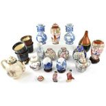 A group of Oriental ceramics to include Japanese and Chinese examples, two ginger jars,