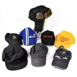 A large selection of baseball caps, makers to include Tommy Hilfiger, Ralph Lauren, Stetson,