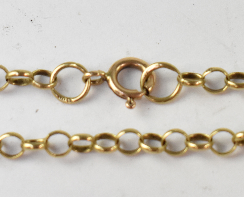 A 9ct gold belcher link necklace, length 54cm, approx 7.7g. - Image 2 of 2
