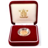 A Royal Mint Elizabeth II half sovereign 2000.