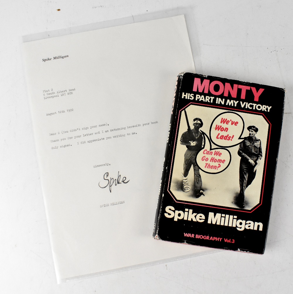 Withdrawn SPIKE MILLIGAN; a signed book, 'Monty His Part in My Victory', War Biography Volume 3, - Image 4 of 4