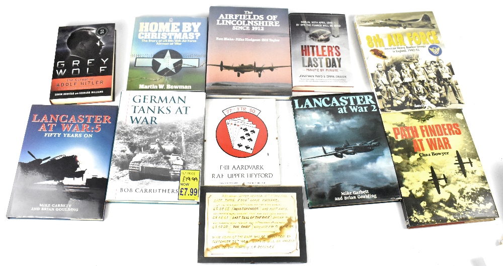 A quantity of mainly RAF interest hardback publications including 'Action Stations One' by Michael