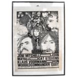 KLAUS VOORMANN (b 1938); a black and white print of the Starart Concert at the Art Garden,