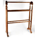 A mahogany towel rail, 80 x 66 x 30cm.