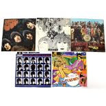 THE BEATLES; five LPs to include 'Sergeant Pepper',