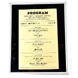 A printed playbill 'Programme Witchi's Sports Arena, Mrs Jack Witchi Promoter',