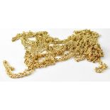 Ten large gold-plated necklaces (10).