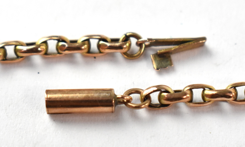 A 9ct gold thin belcher necklace, length 46cm, approx 6g. - Image 2 of 2