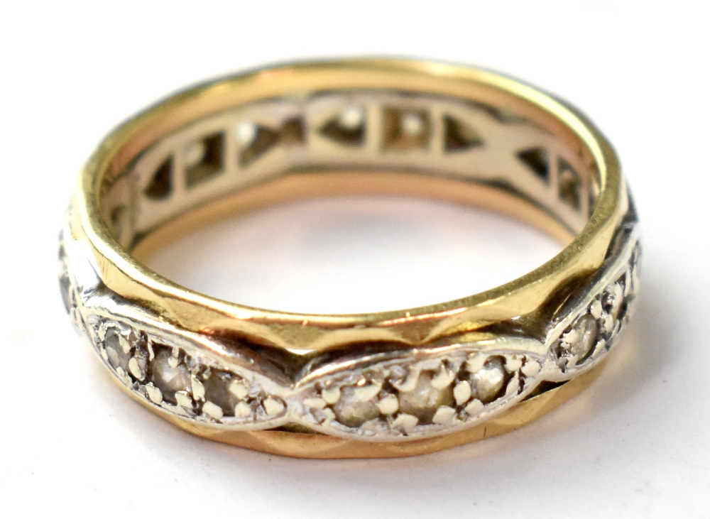 A vintage hallmarked 9ct gold full eternity ring,