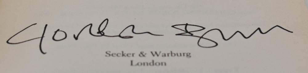 Withdrawn Four signed books, Gordon Burn; 'Alma Cogan', signed to the title page by Gordon Burn, - Image 4 of 4