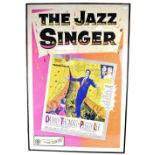 A 'Warner Bros: The Jazz Singer' eight-fold movie poster, 100 x 67cm, framed and glazed.