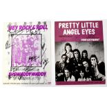 SHOWADDYWADDY; a 'Pretty Little Angel Eyes' music score bearing various signatures to the cover.