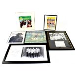A collection of six Rock and Pop memorabilia items, all with printed signatures,